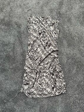 Free People Intimately Convertible Cowl Day to Night Print Slip Dress